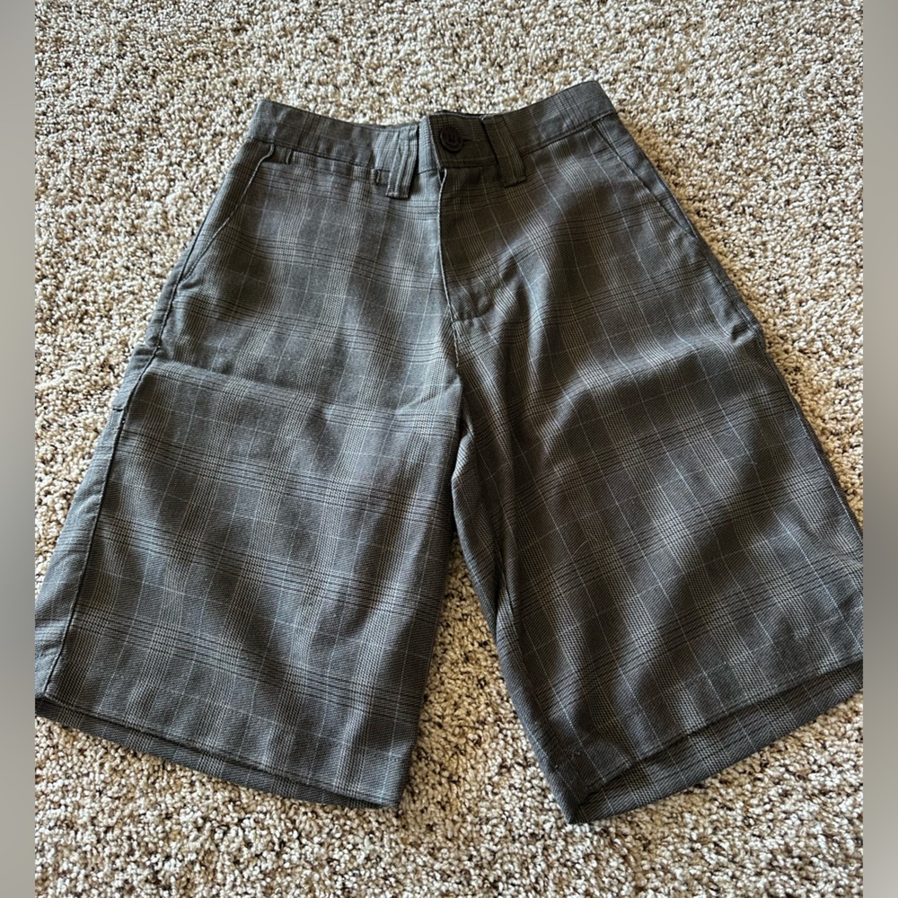 Youth Gray Plaid Shorts